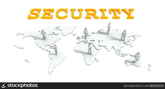 Security Concept with a Global Business Team. Security Concept with Business Team