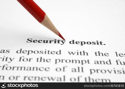 Security deposit