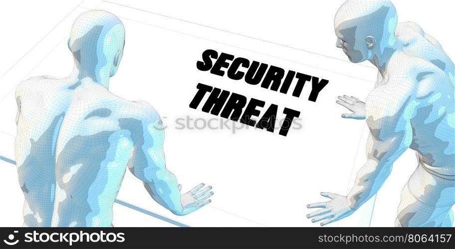 Security Threat Discussion and Business Meeting Concept Art. Security Threat
