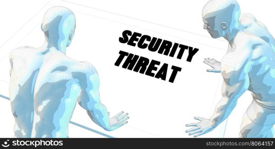 Security Threat Discussion and Business Meeting Concept Art. Security Threat