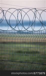 Security with a barbed wire fence