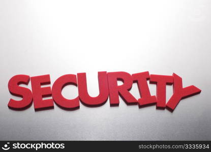 security word on metal background, part of a series of business words