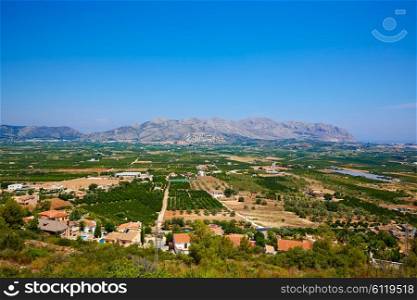 Segaria mountains from Benidoleig in Alicante of Spain