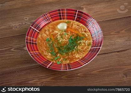 Sehriye - ?ehriye Turkish tomato soup with pasta