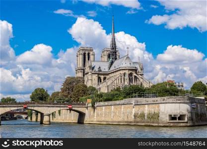 Seine and Notre Dame de Paris is the one of the most famous symbols of Paris