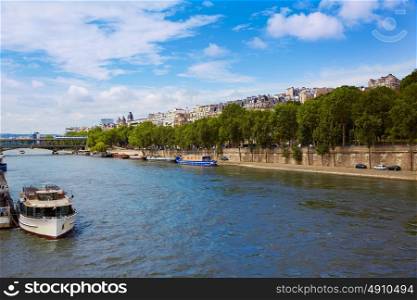 Seine river in Paris at France