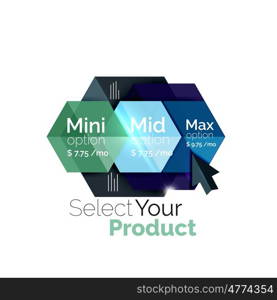 Select product template. background for business brochure or flyer, presentation and web design navigation layout