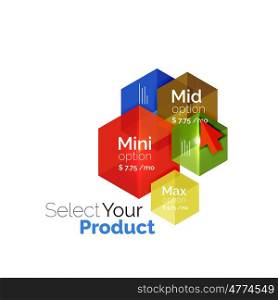 Select product template. background for business brochure or flyer, presentation and web design navigation layout
