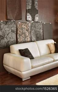 Selecting perfect match wallpaper design for living room. Selecting perfect wallpaper