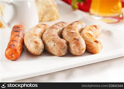selection of all main type of german wurstel saussages, frankfurter,wiener,bratwurst,FrAnkische,Coburger,Kulmbacher,NA?rnberger,WA?rzburger,ThA?ringe, MORE DELICIOUS FOOD ON PORTFOLIO