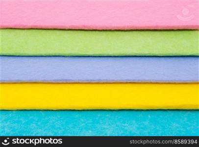 Selection of colorful felt sheets