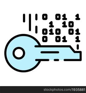 Selection of encryption key icon. Outline selection of encryption key vector icon color flat isolated. Selection of encryption key icon color outline vector