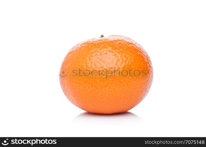 Selection of Fresh organic mandarins tangerines fruits on white background