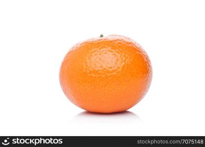 Selection of Fresh organic mandarins tangerines fruits on white background