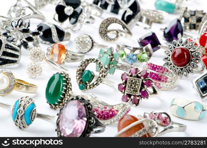 Selection of many precious rings