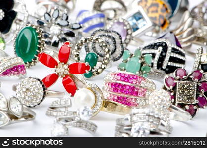 Selection of many precious rings