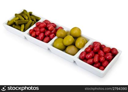 Selection of pickled vegetables