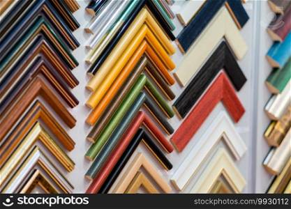 Selection of picture frames on display