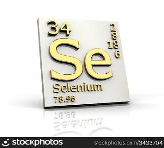 Selenium form Periodic Table of Elements - 3d made