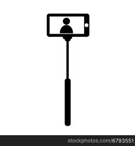 Selfie Stick icon illustration design