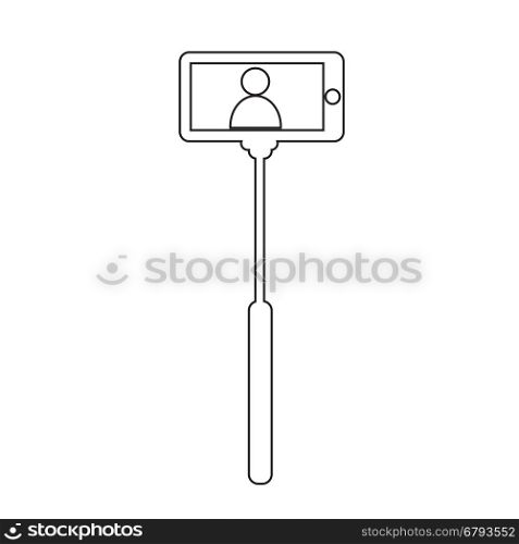 Selfie Stick icon illustration design