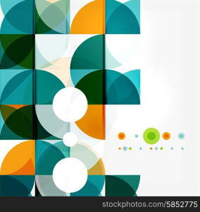 Semicircle triangle pattern. Abstract mosaic background, online presentation website element or mobile app cover