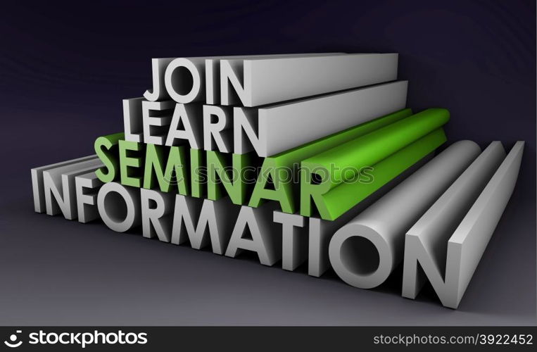 Seminar to Join and Learn Information in 3d. Seminar