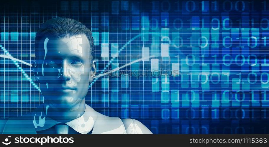 Senior Business Man Using Data Analytics Technology Concept Background. Senior Business Man Using Data Analytics Technology