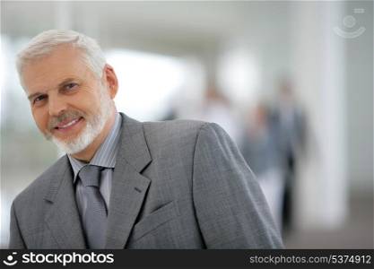 Senior businessman smiling