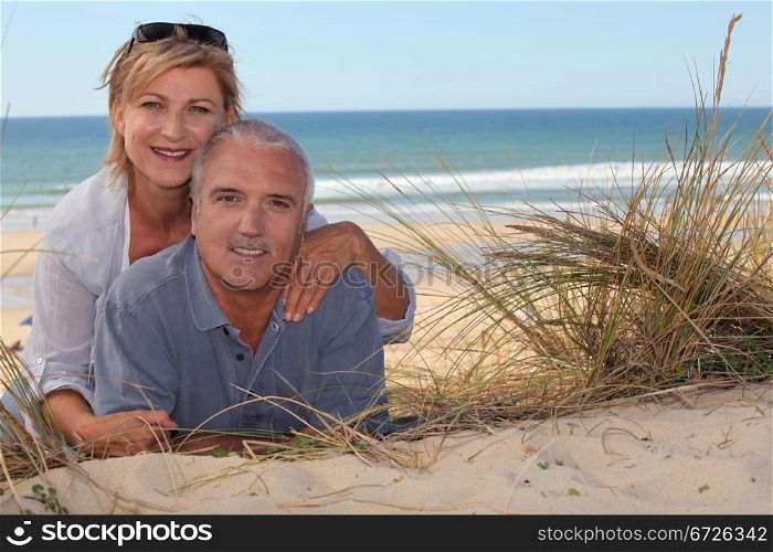 senior couple at the beach