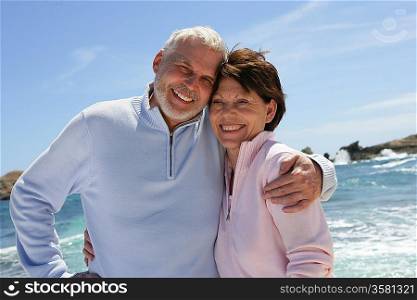 Senior couple by the sea