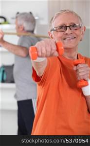 Senior couple deciding to stay fit