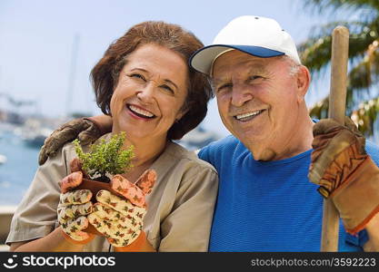 Senior Couple Gardening
