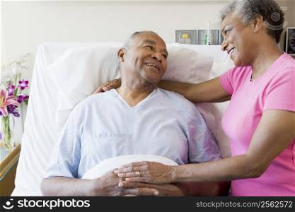 Senior Couple In Hospital Room