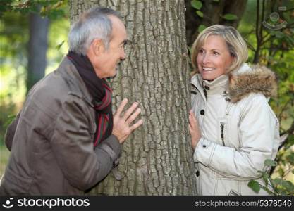 senior couple in the park