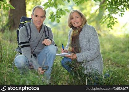senior couple on a hike