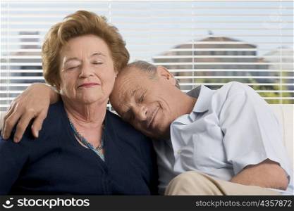 Senior couple resting