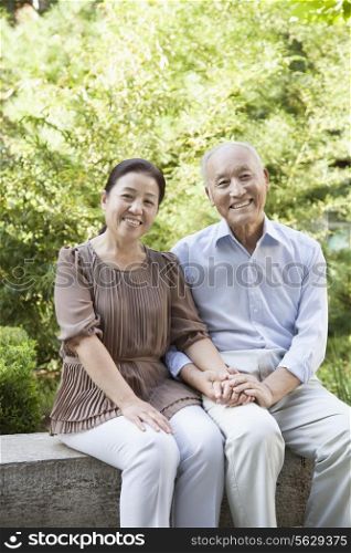 Senior Couple Sitting on a Bench