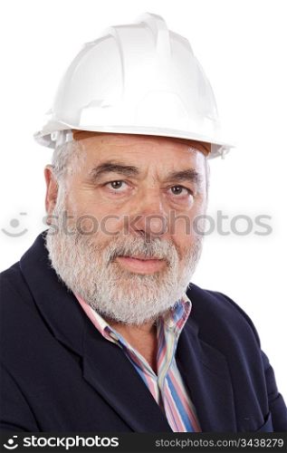 Senior engineer a over white background