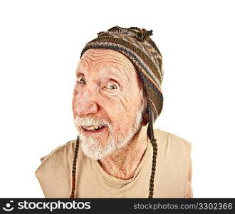 Senior Man in Knit Hat