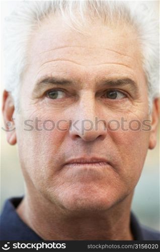 Senior Man Looking Anxious