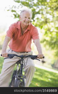 Senior man on a bicycle