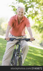 Senior man on a bicycle