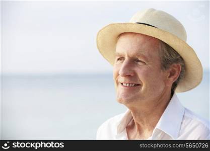 Senior Man On Tropical Beach Holiday