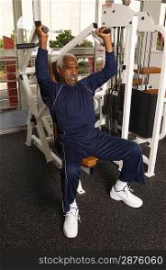 Senior Man Weightlifting