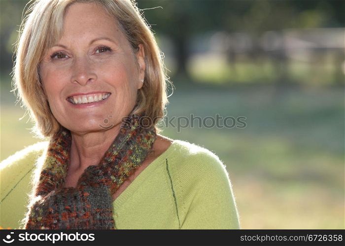senior woman in the park