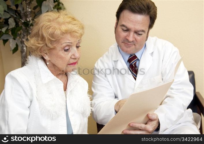 Senior woman learns from her doctor that her insurance won&rsquo;t cover treatment.