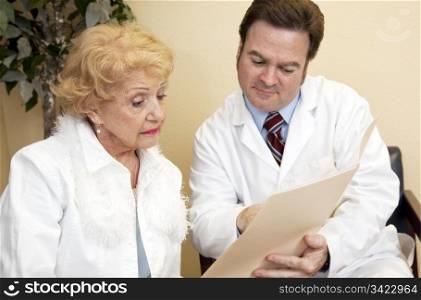 Senior woman learns from her doctor that her insurance won&rsquo;t cover treatment.