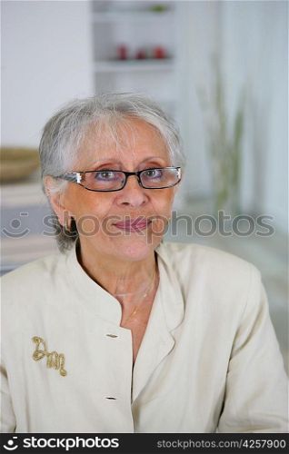 senior woman relaxing at home