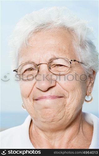 Senior woman smiling